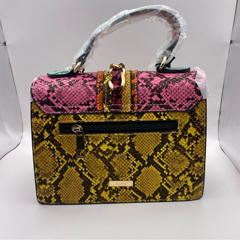 Aldo Women's Martis Totes Handbags Shoulder Strap Multi Color Animal Print - Picture 4 of 12